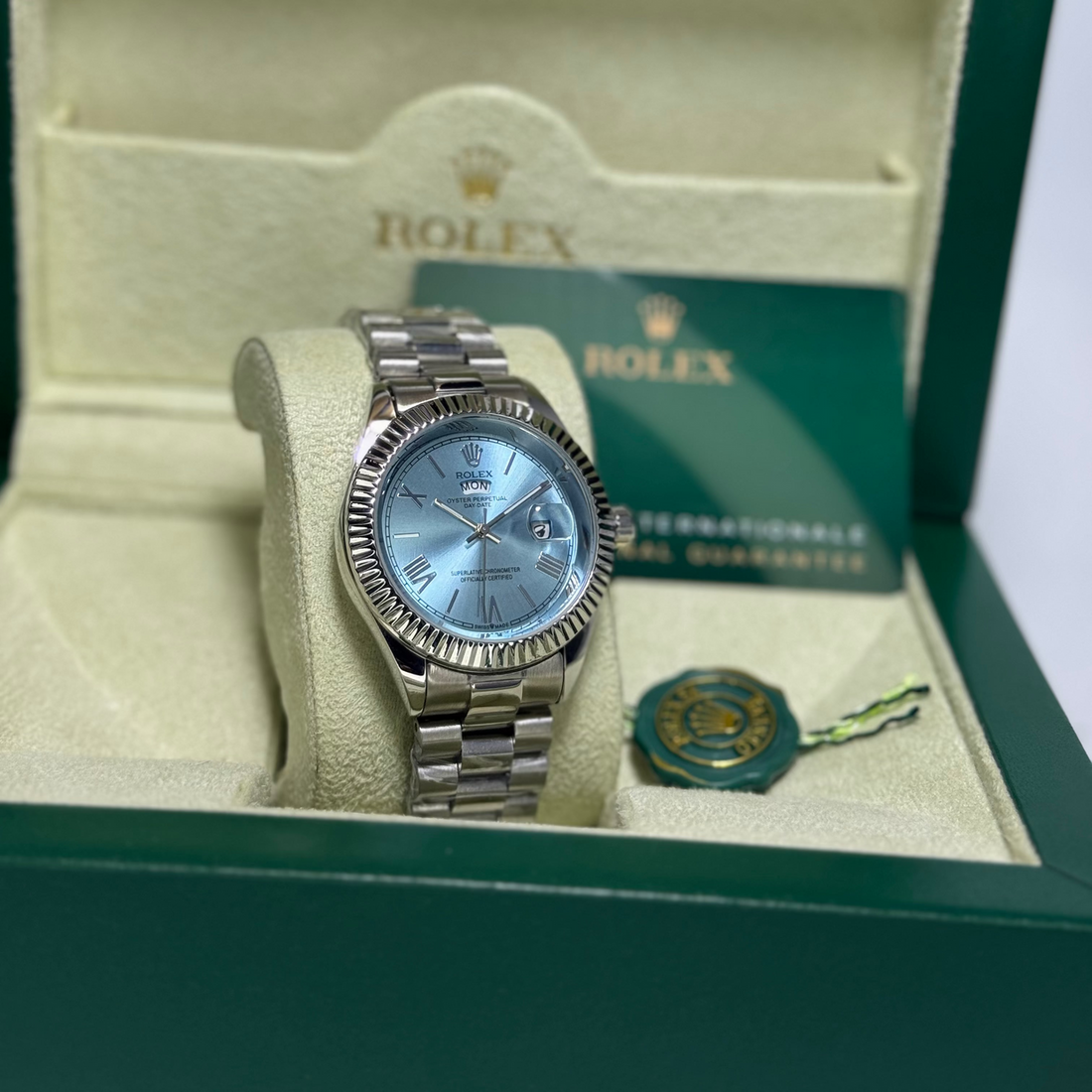Rolex Oyster Date Just Roman Sky Blue Dail