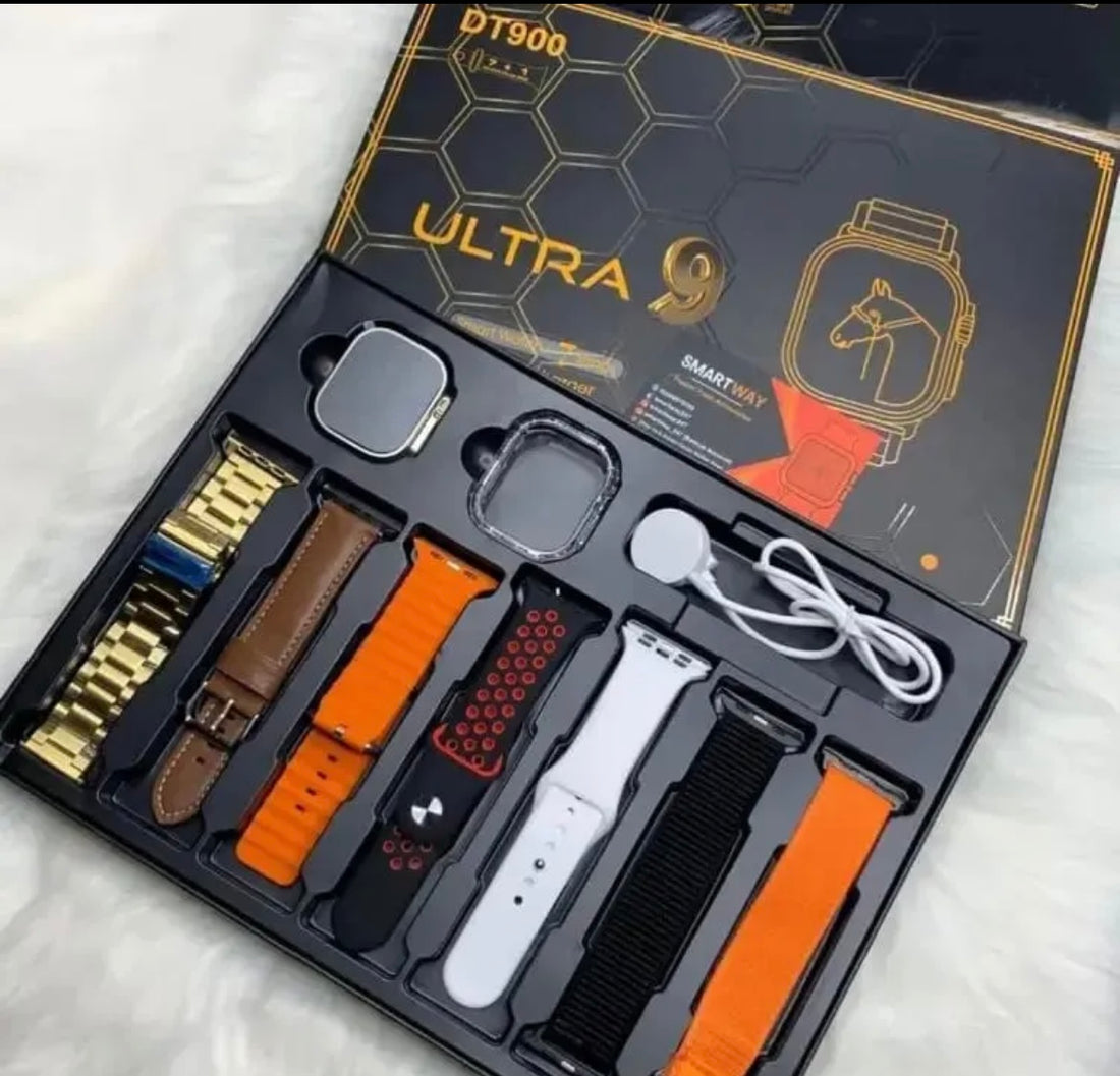 DT900 Ultra9 Smartwatch 8-in-1 with 2.06-inch HD Display, Waterproof, Health Monitor, Bluetooth Calling